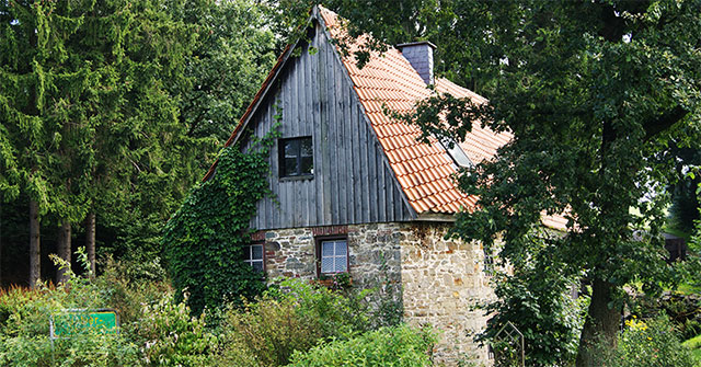 Die Löher Mühle von der Eichholzer Mühle aus betrachtet