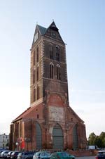 Der Turm der ehemaligen Marienkirche in Wismar