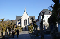 Blick auf die Abteikirche Marienstatt