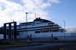 The Pride of Rotterdam morgens nach der Ankunft in Hull