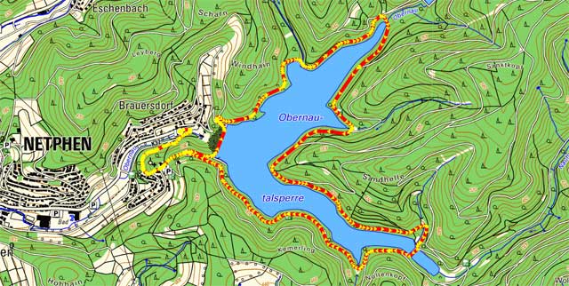 Wanderroute Obernaustausee