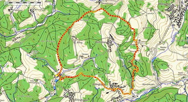 Route Rundwanderung Gimborn