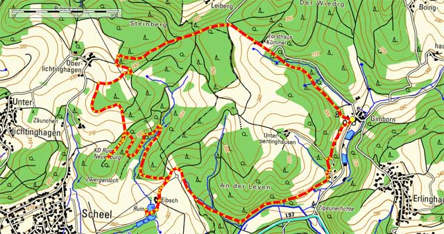 Wanderroute durch das Schwarzenbergische