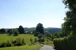 Blick vom Kapellenberg in Thier zum Burgberg