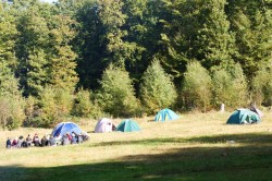 Zeltlager einer Jugendgruppe auf der Wigrow