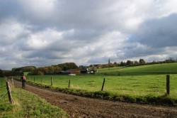 Blick zurück in Richtung Hackenberg und Kreuzberg