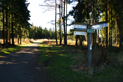 Hier trifft der Kreuztaler Zugangsweg auf den Rothaarsteig