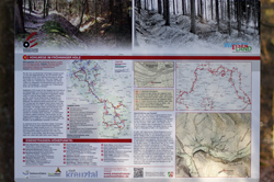 Informationstafel oberhalb der Hohlwege im Fröhninger Holz zwischen Schützenheim und Aherhammer