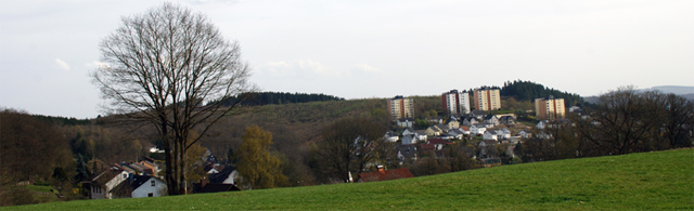 Blick auf Bottenbach und der Achenbachsiedlung