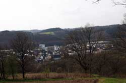 Blick vom Rundwanderweg auf Buschhütten