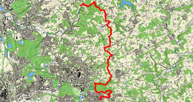 Bergischer Weg von Altenberg bis Bensberg