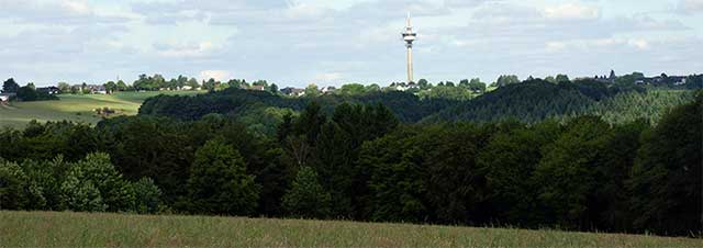 Panorama mit dem Sendeturm von Lohmar-Birk