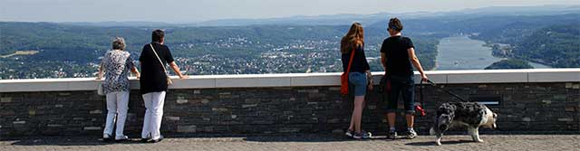 Ausblick vom neugestalteten Drachenfelsplateau