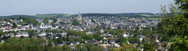 Blick vom Rothaarsteig auf Brilon