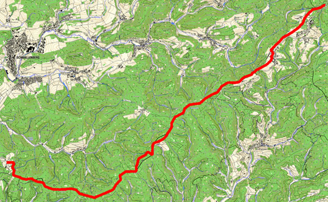 Route von Neuastenberg nach Jagdhaus