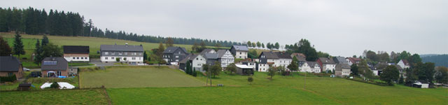 Blick vom Rothaarsteig auf Benfe