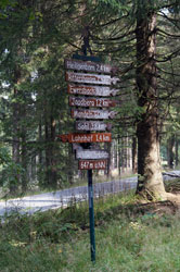 Wegweiser am Schulweg Parkplatz