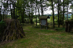 Haubergsuhr, Köthe und Meiler am Haubergspfad bei Wilgersdorf