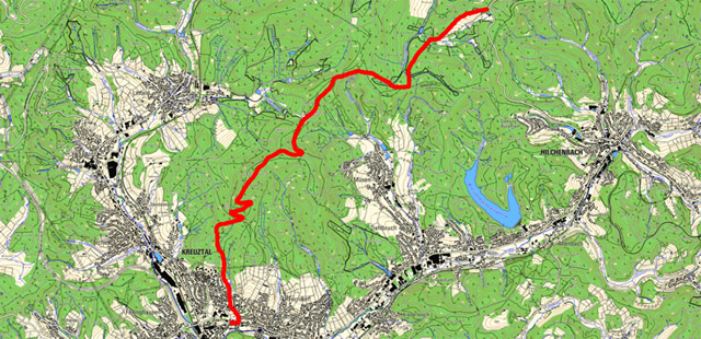 Route Vorspanneiche-Erbstollen