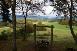 Blick vom Rastplatz auf dem Kornberg in Richtung Biedenkopf