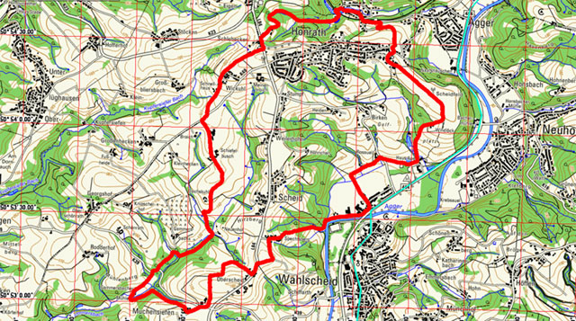 Route Bauernhofweg Lohmar