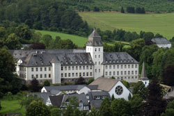 Blick vom Hang des Wilzenbergs auf Kloster Grafschaft