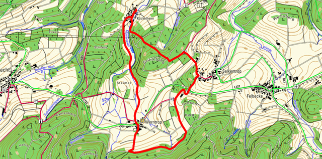 Durchs Bauernland Route