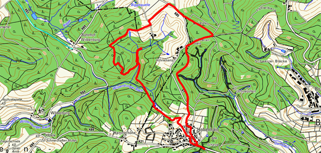 Route Rundwanderung Hohenhain