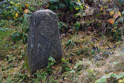 Historischer Grenzstein NN (Kurkölner Seite) am Holzklauer Schlag