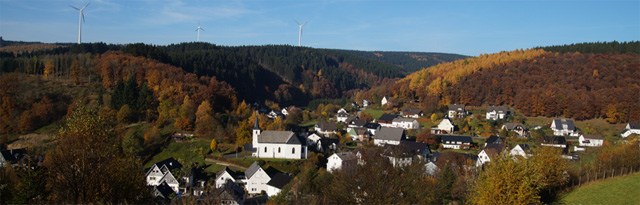 Panoramablick vom Wanderweg A2 auf Rehringhausen