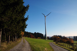 Windkraftanlage am Napoleonweg oberhalb von Rehringhausen