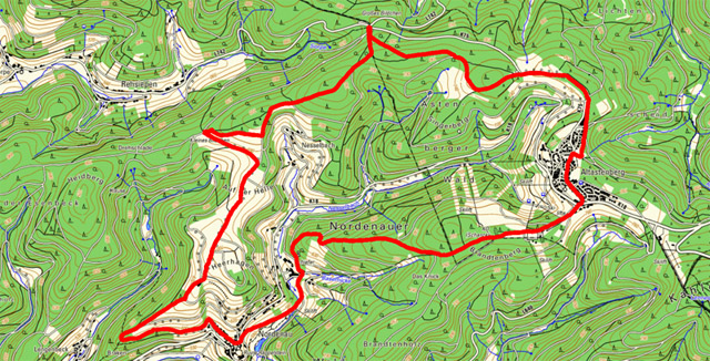 Route Rundwanderung von Nordenau nach Altastenberg