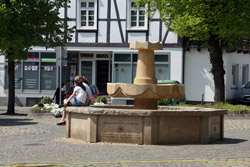 Der Brunnen auf dem Marktplatz