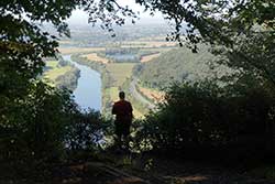 Blick von der Porta-Kanzel über die Weser