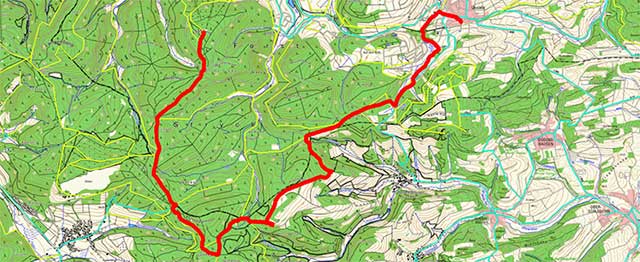 Wanderroute von Willingen nach Usseln