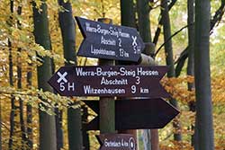 Wanderwegweiser Werra-Burgen-Steig Hessen