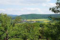 Ausblick von der Jugendburg Ludwigstein nach Oberrieden