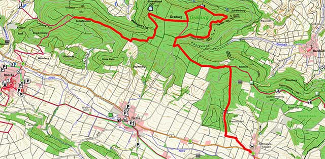 Wegpunkte Werra-Burgen-Steig Hessen – Abschnitt 9